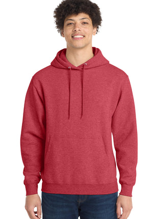 Port & Co™ Core Fleece Pullover Hooded Sweatshirt. PC78H - Heather Red | Port & Co