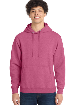 Port & Co™ Core Fleece Pullover Hooded Sweatshirt. PC78H - Heather Sangria | Port & Co