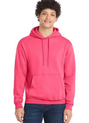 Port & Co™ Core Fleece Pullover Hooded Sweatshirt. PC78H - Neon Pink | Port & Co