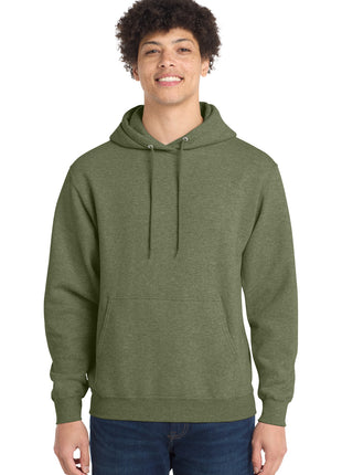 Port & Co™ Core Fleece Pullover Hooded Sweatshirt. PC78H - Olive Drab Green Heather | Port & Co