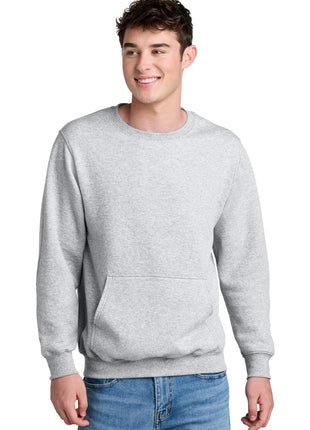 Port & Co™ Core Fleece Crewneck Pocket Sweatshirt PC78PKT - Ash | Port & Co