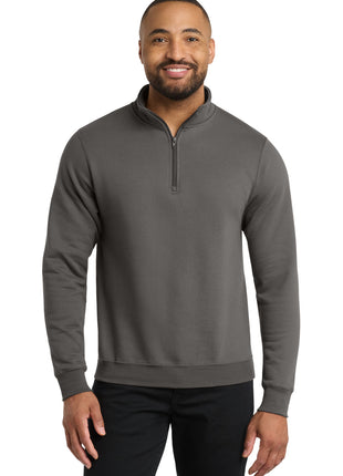 Port & Co™ Core Fleece 1/4-Zip Pullover Sweatshirt PC78Q - Charcoal | Port & Co