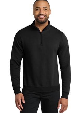 Port & Co™ Core Fleece 1/4-Zip Pullover Sweatshirt PC78Q - Jet Black | Port & Co