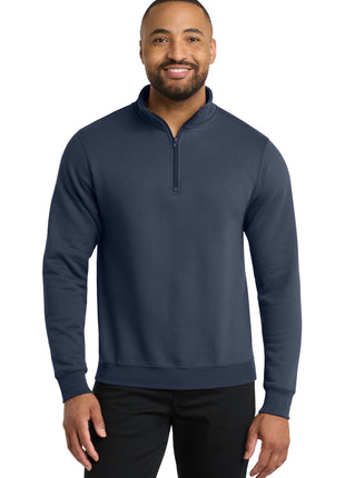 Port & Co™ Core Fleece 1/4-Zip Pullover Sweatshirt PC78Q - Navy | Port & Co