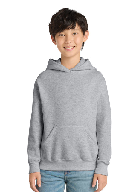 Port & Co™ Youth Core Fleece Pullover Hooded Sweatshirt PC78YH - Athletic Heather | Port & Co