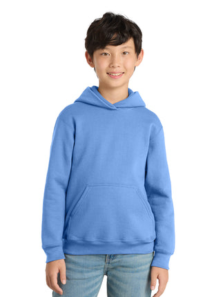 Port & Co™ Youth Core Fleece Pullover Hooded Sweatshirt PC78YH - Carolina Blue | Port & Co