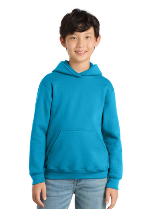 Port & Co™ Youth Core Fleece Pullover Hooded Sweatshirt PC78YH - Sapphire | Port & Co