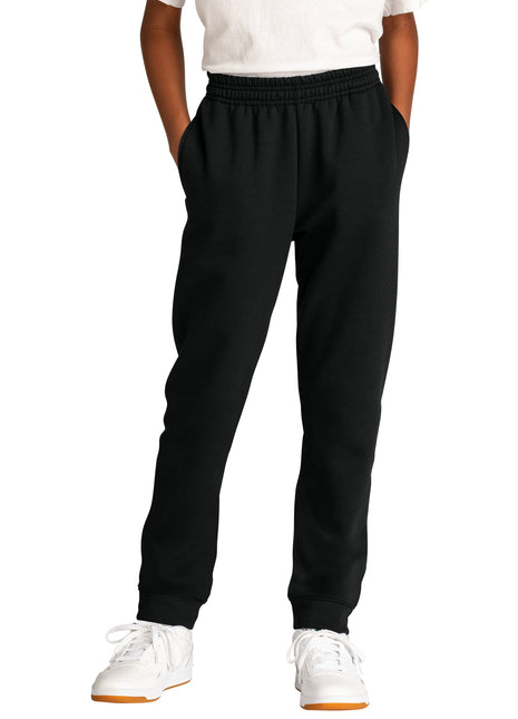 Port & Co™ Youth Core Fleece Jogger. PC78YJ - Jet Black | Port & Co
