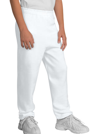 Port & Co™ Youth Core Fleece Sweatpant PC78YP - White | Port & Co