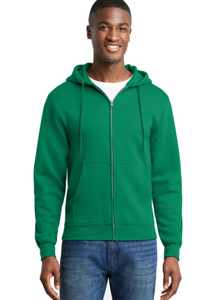 Port & Co™ Core Fleece Full-Zip Hooded Sweatshirt. PC78ZH - Kelly | Port & Co