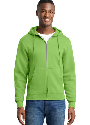Port & Co™ Core Fleece Full-Zip Hooded Sweatshirt. PC78ZH - Lime | Port & Co