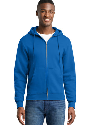 Port & Co™ Core Fleece Full-Zip Hooded Sweatshirt. PC78ZH - Royal | Port & Co
