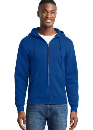 Port & Co™ Core Fleece Full-Zip Hooded Sweatshirt. PC78ZH - True Royal | Port & Co