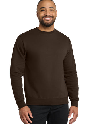 Port & Co™ Core Fleece Crewneck Sweatshirt. PC78 - Dark Chocolate Brown | Port & Co