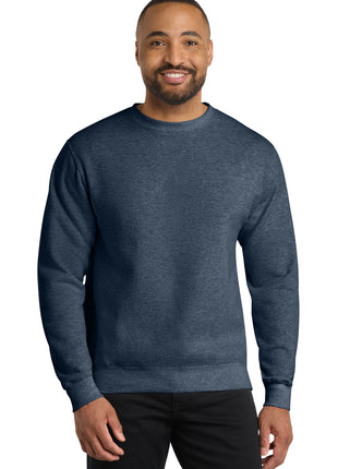 Port & Co™ Core Fleece Crewneck Sweatshirt. PC78 - Heather Navy | Port & Co