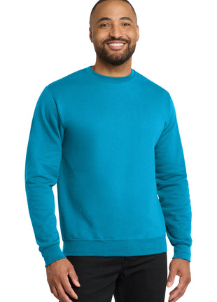 Port & Co™ Core Fleece Crewneck Sweatshirt. PC78 - Neon Blue | Port & Co