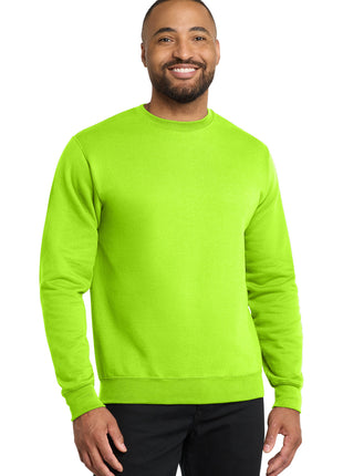 Port & Co™ Core Fleece Crewneck Sweatshirt. PC78 - Neon Yellow | Port & Co