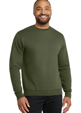Port & Co™ Core Fleece Crewneck Sweatshirt. PC78 - Olive Drab Green | Port & Co