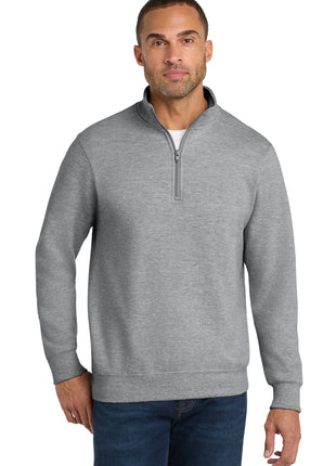 Port & Co™ Fan Favorite Fleece 1/4-Zip Pullover Sweatshirt. PC850Q - Athletic Heather | Port & Co
