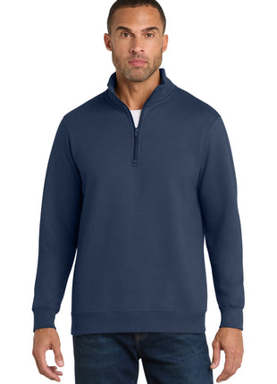 Port & Co™ Fan Favorite Fleece 1/4-Zip Pullover Sweatshirt. PC850Q - Team Navy | Port & Co