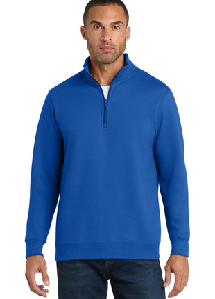 Port & Co™ Fan Favorite Fleece 1/4-Zip Pullover Sweatshirt. PC850Q - True Royal | Port & Co