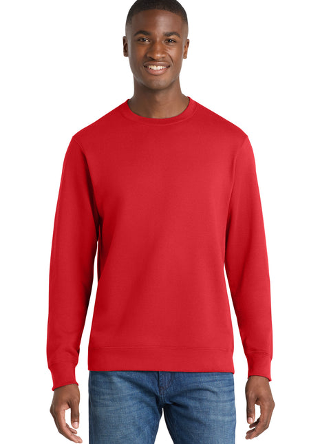Port & Co™ Fan Favorite Fleece Crewneck Sweatshirt. PC850 - Bright Red | Port & Co
