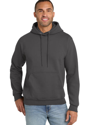 Port & Co™ Essential Fleece Pullover Hooded Sweatshirt.  PC90H - Charcoal | Port & Co