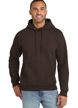 Port & Co™ Essential Fleece Pullover Hooded Sweatshirt.  PC90H - Dark Chocolate Brown | Port & Co