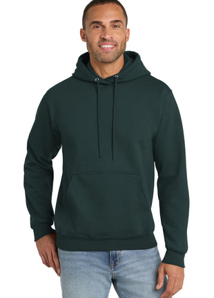 Port & Co™ Essential Fleece Pullover Hooded Sweatshirt.  PC90H - Dark Green | Port & Co