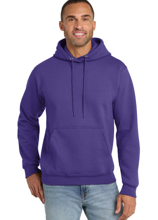 Port & Co™ Essential Fleece Pullover Hooded Sweatshirt.  PC90H - Purple | Port & Co