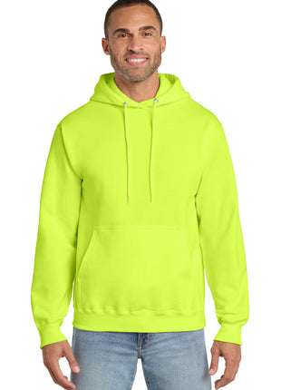 Port & Co™ Essential Fleece Pullover Hooded Sweatshirt.  PC90H - Safety Green | Port & Co