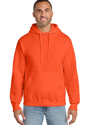 Port & Co™ Essential Fleece Pullover Hooded Sweatshirt.  PC90H - Safety Orange | Port & Co