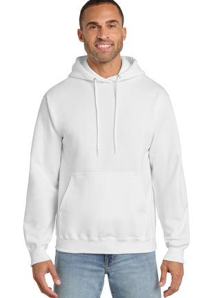 Port & Co™ Essential Fleece Pullover Hooded Sweatshirt.  PC90H - White | Port & Co