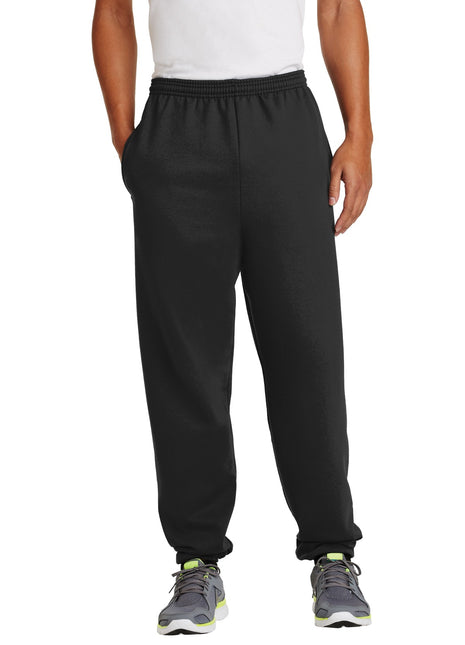 Port & Co™ Essential Fleece Sweatpant with Pockets.  PC90P - Jet Black | Port & Co