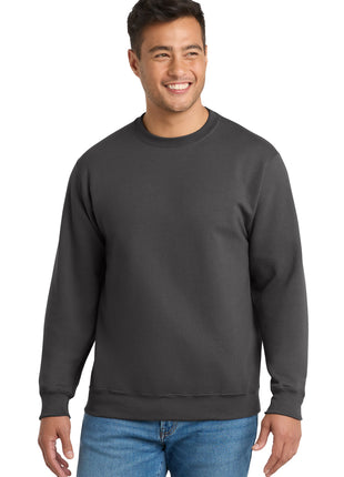 Port & Co™ Tall Essential Fleece Crewneck Sweatshirt. PC90T - Charcoal | Port & Co