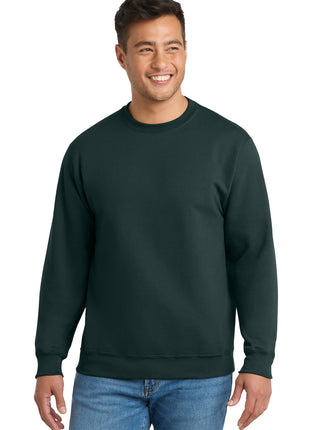 Port & Co™ Tall Essential Fleece Crewneck Sweatshirt. PC90T - Dark Green | Port & Co