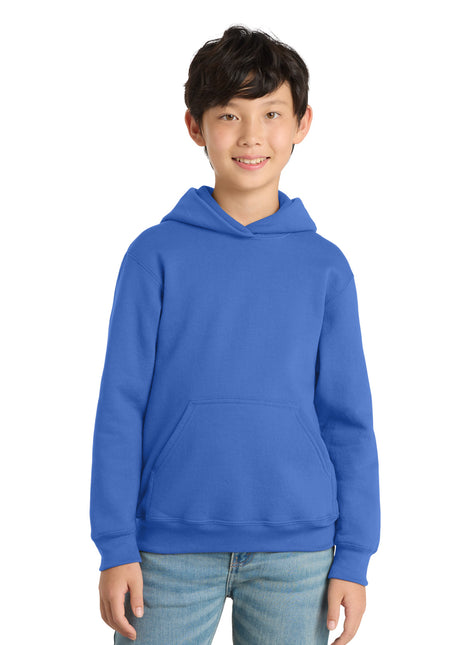 DISCONTINUED Port & Co™ Youth Core Fleece Pullover Hooded Sweatshirt.  PC90YH - Royal | Port & Co