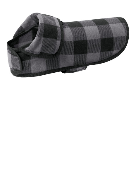Port Authority® Pet Fleece Jacket PE100 - Grey/ Black Buffalo Check | Port Authority