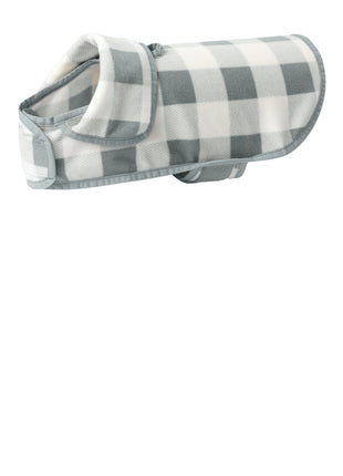 Port Authority® Pet Fleece Jacket PE100 - Marshmallow/ Monument Grey Buffalo Check | Port Authority
