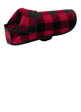 Port Authority® Pet Fleece Jacket PE100 - Red/ Black Buffalo Check | Port Authority