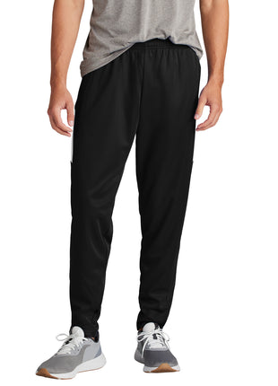 Sport-Tek® Travel Pant PST800 - Black/ White | Sport-Tek