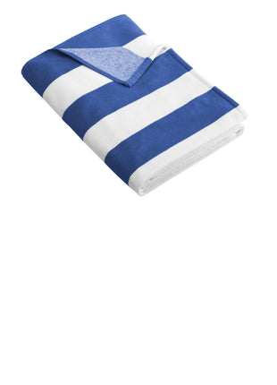 Port Authority® Cabana Stripe Beach Towel. PT43 - Royal | Port Authority