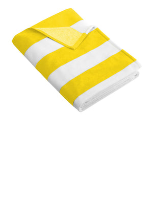 Port Authority® Cabana Stripe Beach Towel. PT43 - Sunflower Yellow | Port Authority