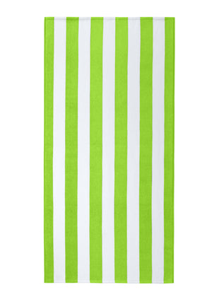 Port Authority ® Value Cabana Stripe Beach Towel PT45 - Bright Lime | Port Authority