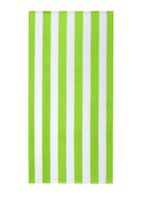 Port Authority ® Value Cabana Stripe Beach Towel PT45 - Bright Lime | Port Authority