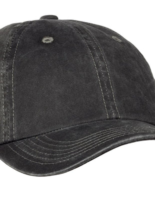 Port Authority® Garment-Washed Cap.  PWU - Black | Port Authority