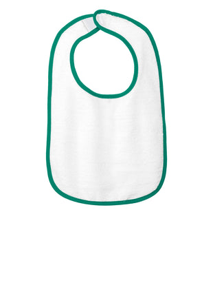 Rabbit Skins™ Infant Contrast Trim Terry Bib. RS1003 - Kelly | Rabbit Skins