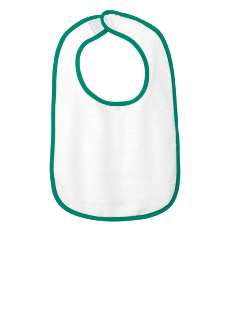 Rabbit Skins™ Infant Contrast Trim Terry Bib. RS1003 - Kelly | Rabbit Skins