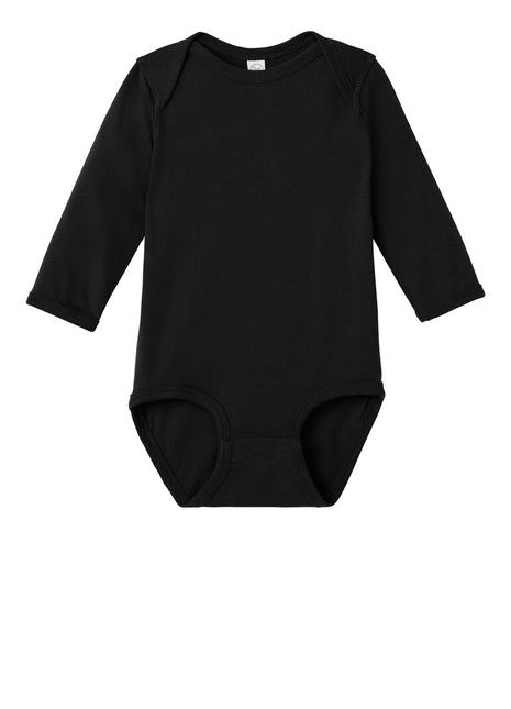 Rabbit Skins™ Infant Long Sleeve Jersey Bodysuit RS4421 - Black | Rabbit Skins
