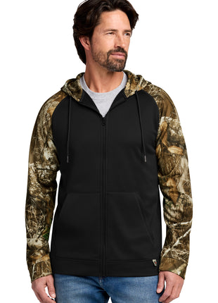 Russell Outdoors™ Realtree® Performance Colorblock Full-Zip Hoodie RU452 - Black/ Realtree Edge | Russell Outdoors